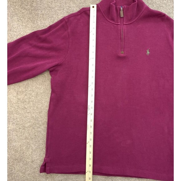 Polo Ralph Lauren Sweater Mens L Long Sleeve 1/4-Zip Cotton Preppy Pullover - Picture 2 of 8